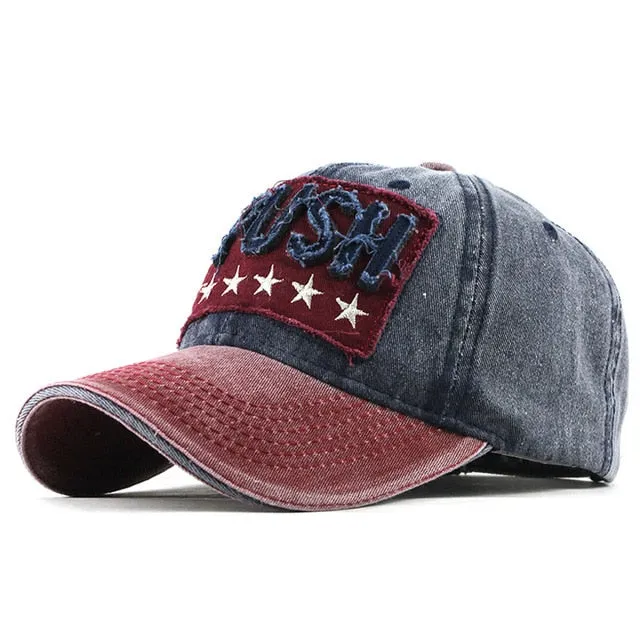 5 Star Push Embroidered Baseball Cap