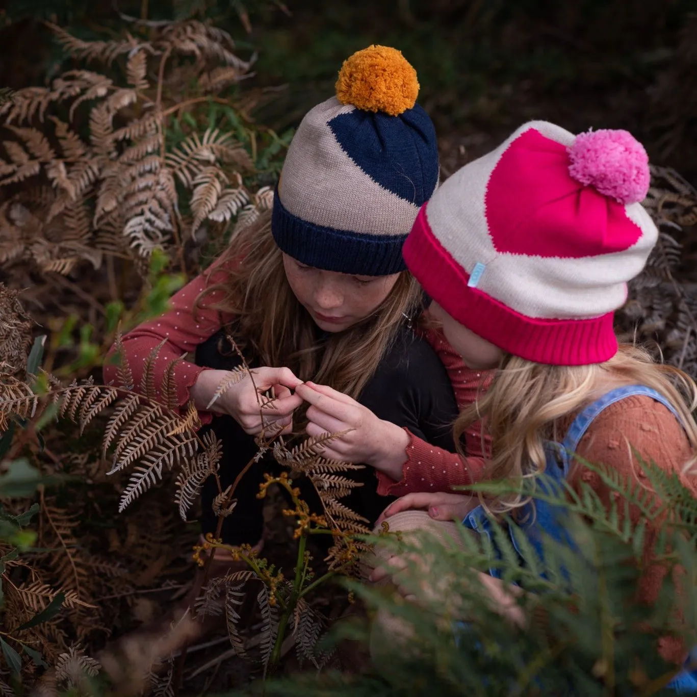 Acorn Kids: Stripes Beanie Pink Oatmeal Fuchsia