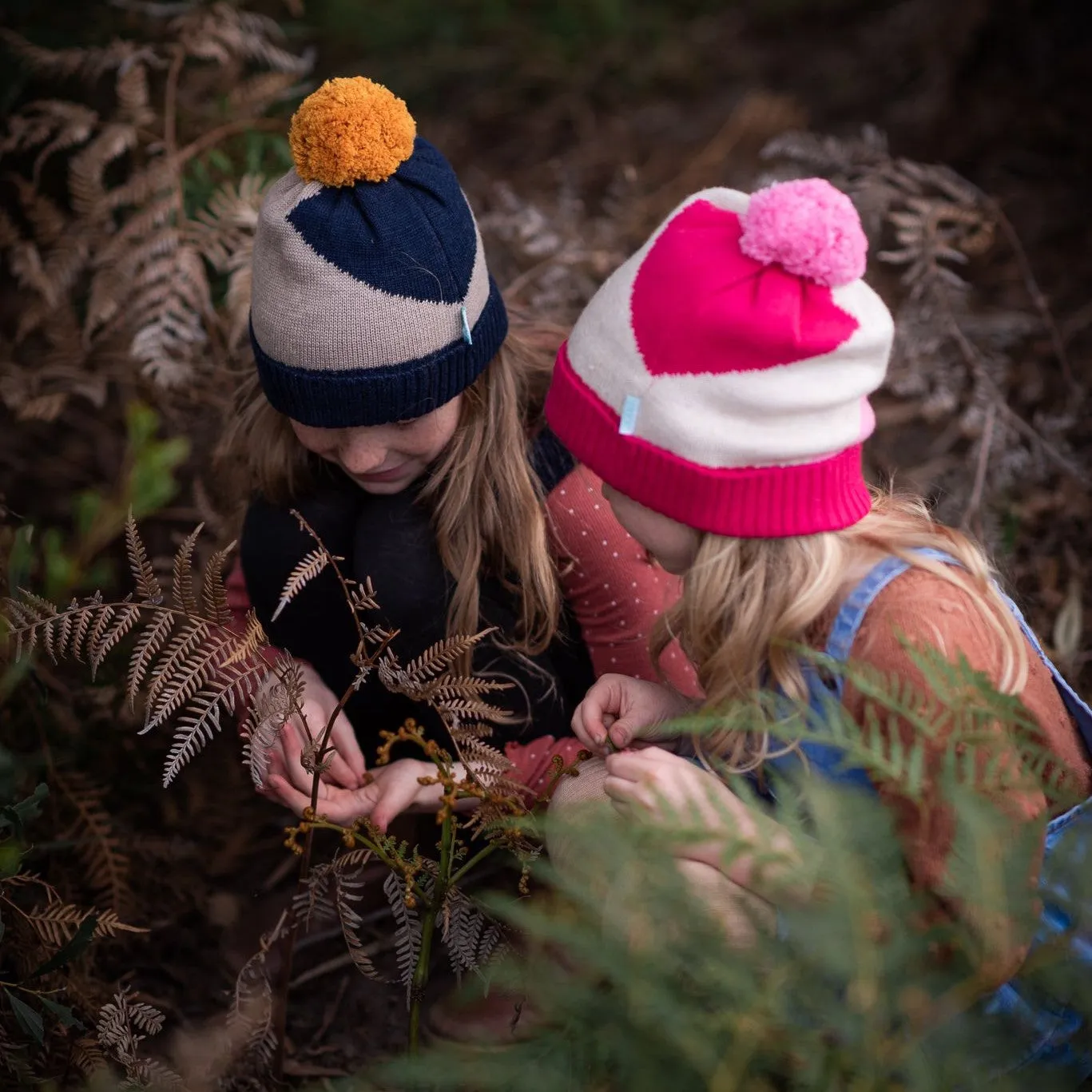 Acorn Kids: Stripes Beanie Pink Oatmeal Fuchsia