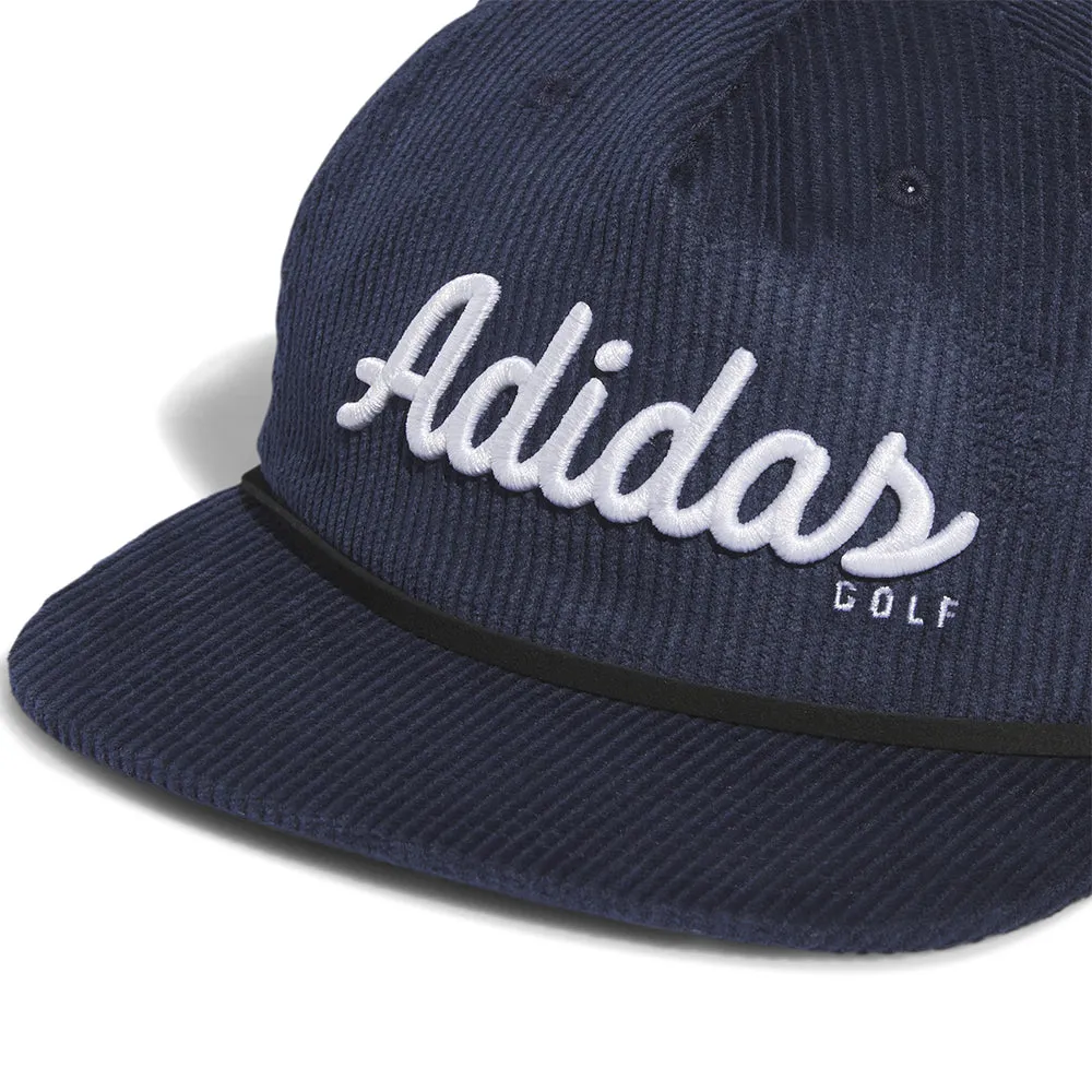 adidas Corduroy Leather 5-Panel Rope Cap - Collegiate Navy