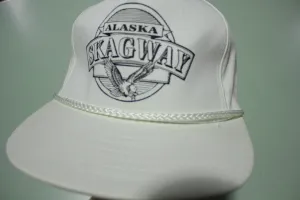 Alaska Skagway Vintage White 80's Adjustable Snap Back Hat