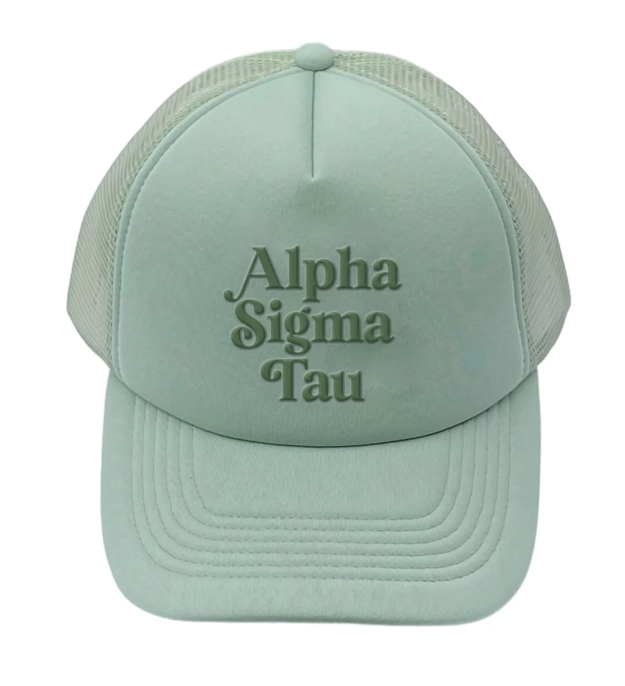 Alpha Sigma Tau Baseball Cap, Mesh Trucker-Style Hat