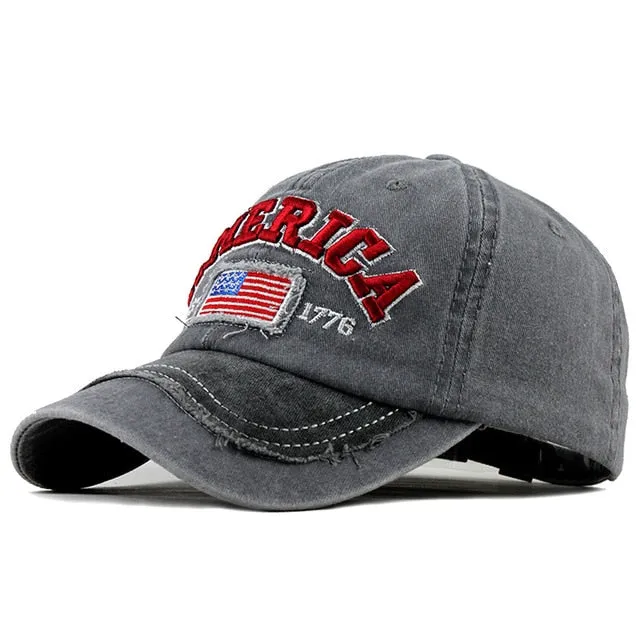 America 1776 Embroidered Snapback Baseball Cap