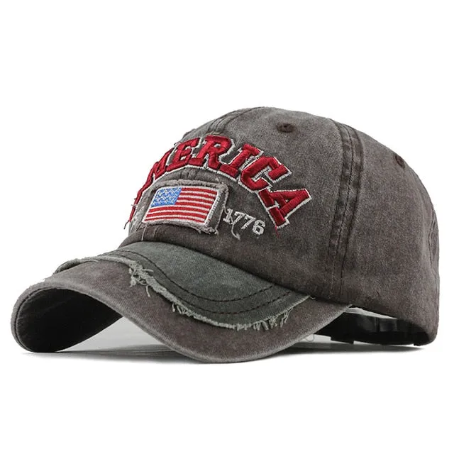 America 1776 Embroidered Snapback Baseball Cap