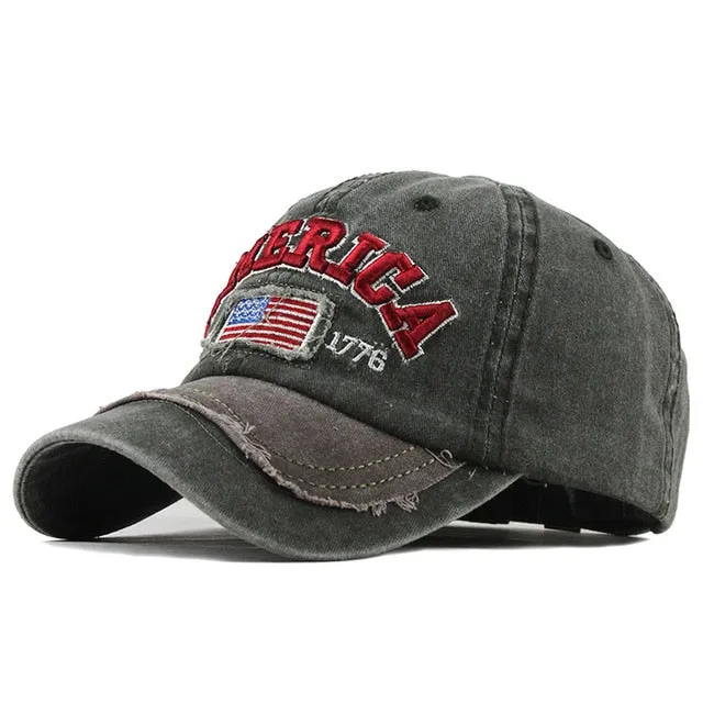 America 1776 Embroidered Snapback Baseball Cap