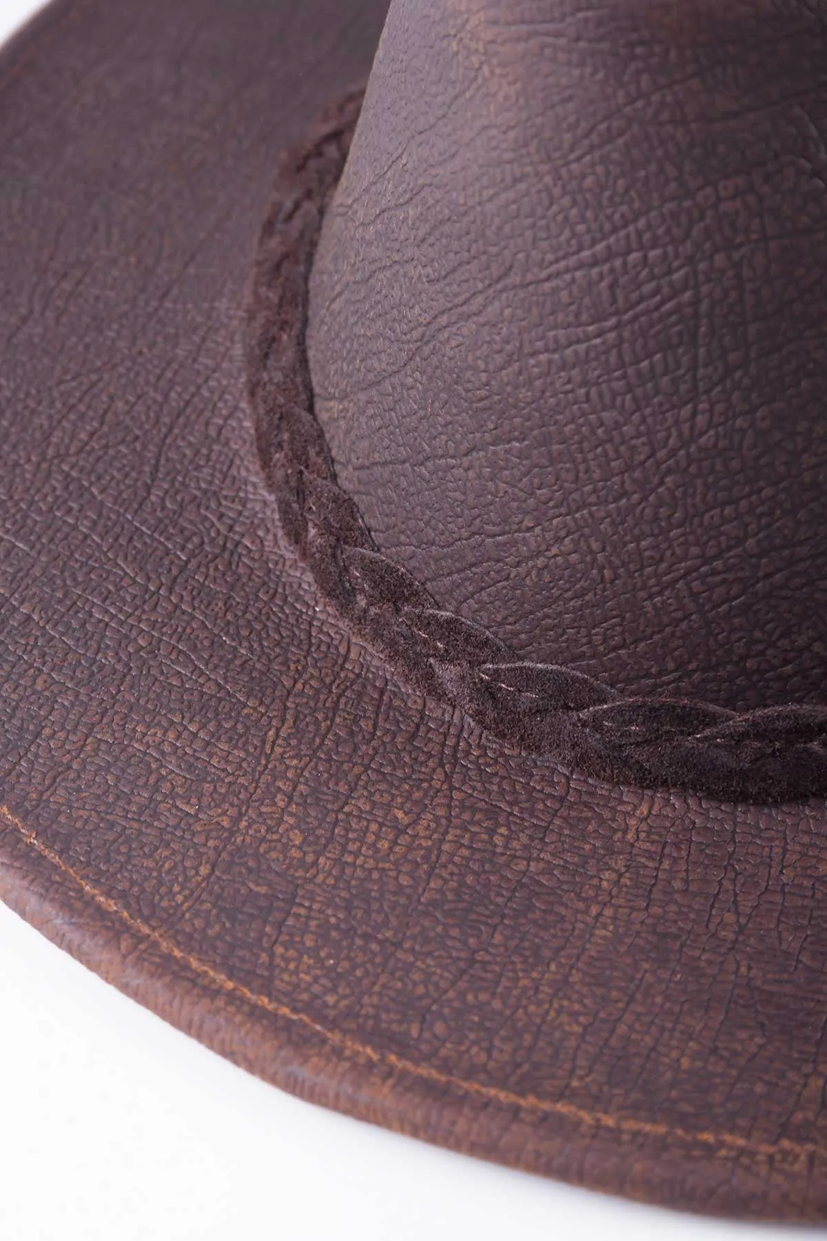 Australian Teardrop Shaped Leather Hat