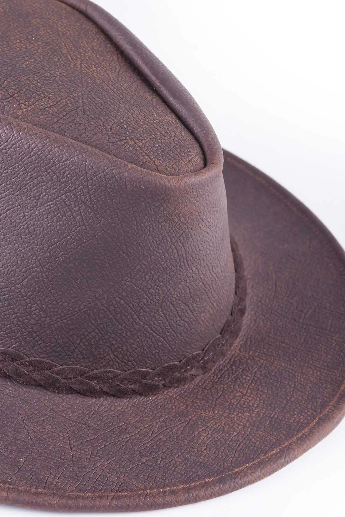 Australian Teardrop Shaped Leather Hat