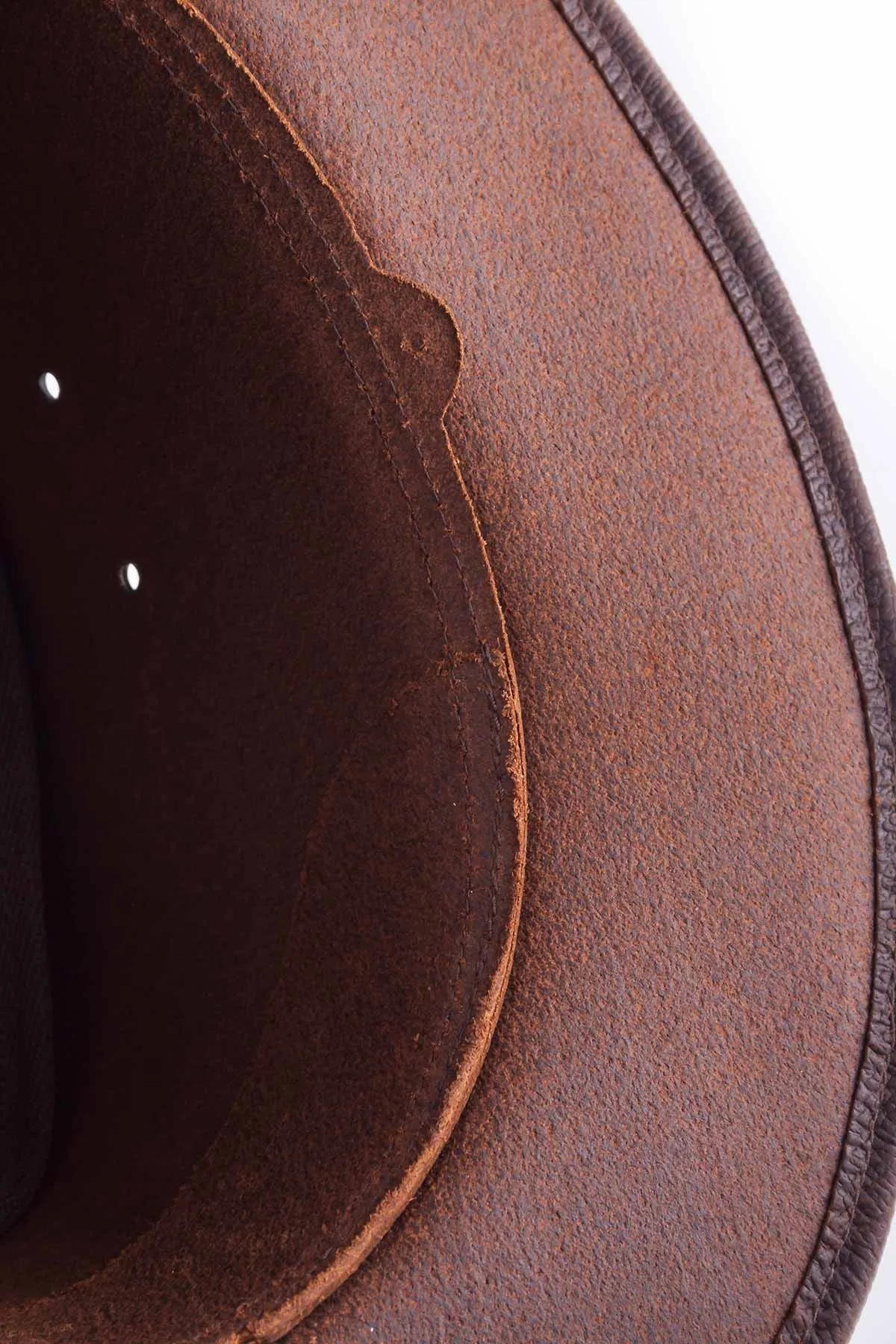 Australian Teardrop Shaped Leather Hat