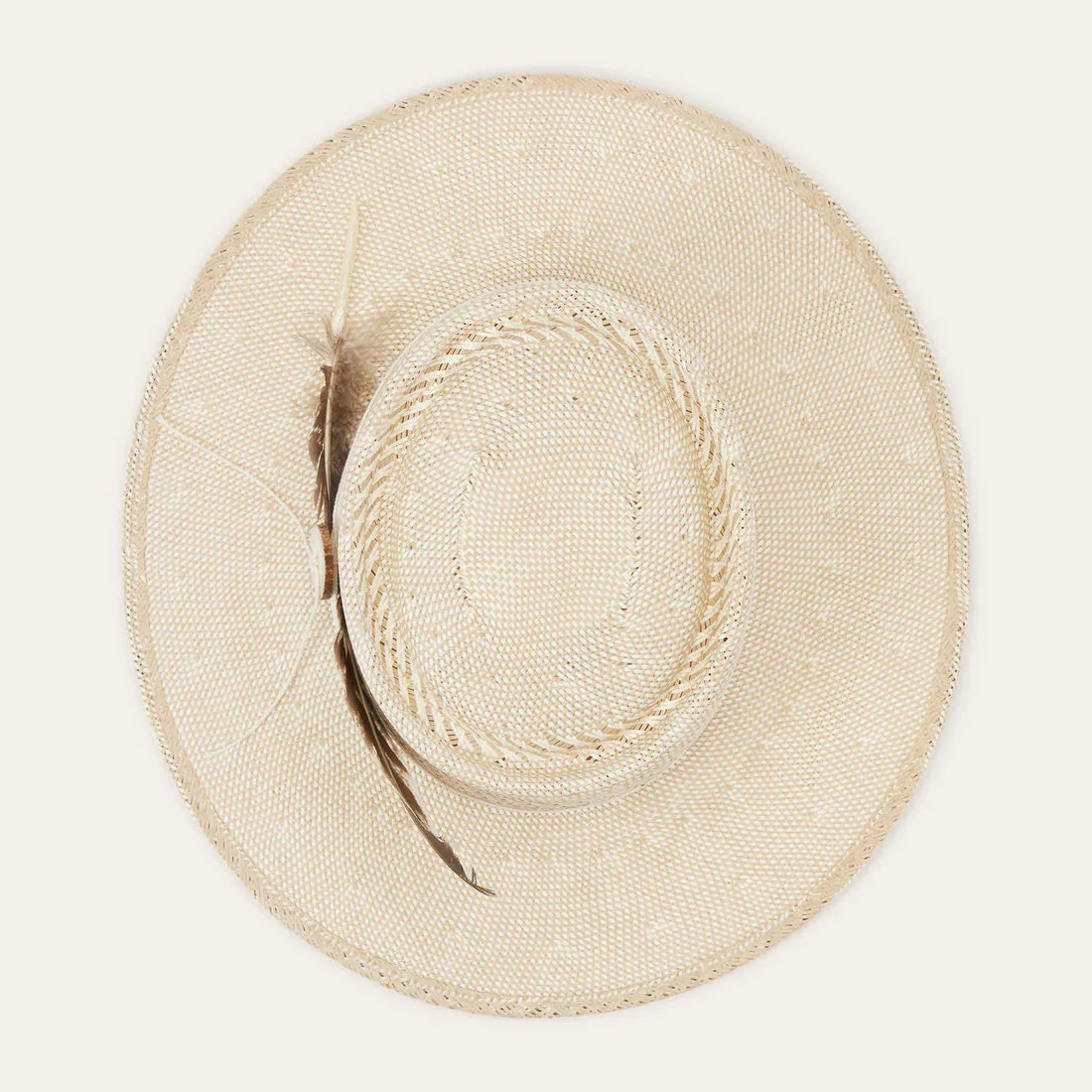 Batterson Straw Flat Brim Hat