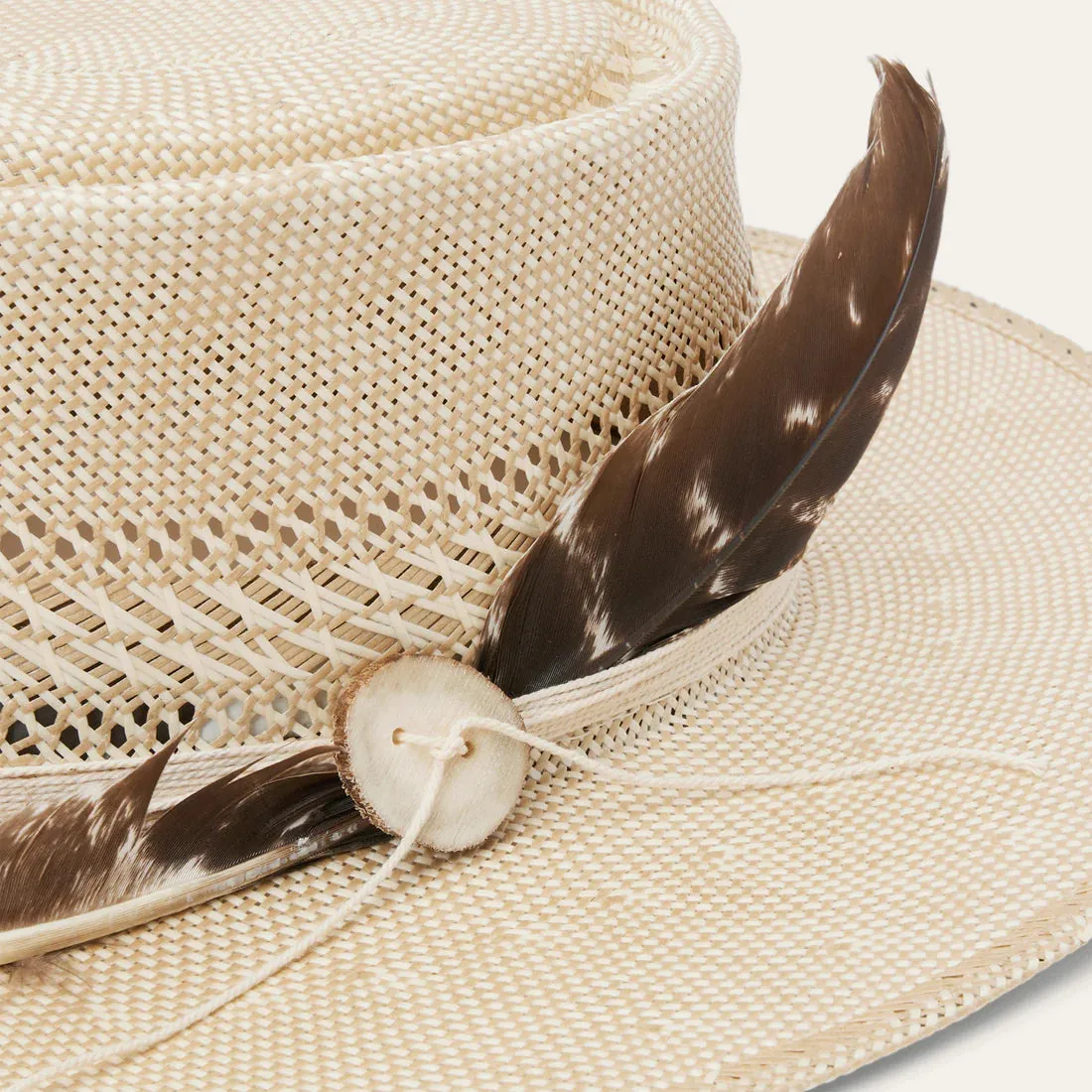 Batterson Straw Flat Brim Hat