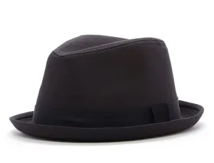 Black Fedora With Black Band - Select Size