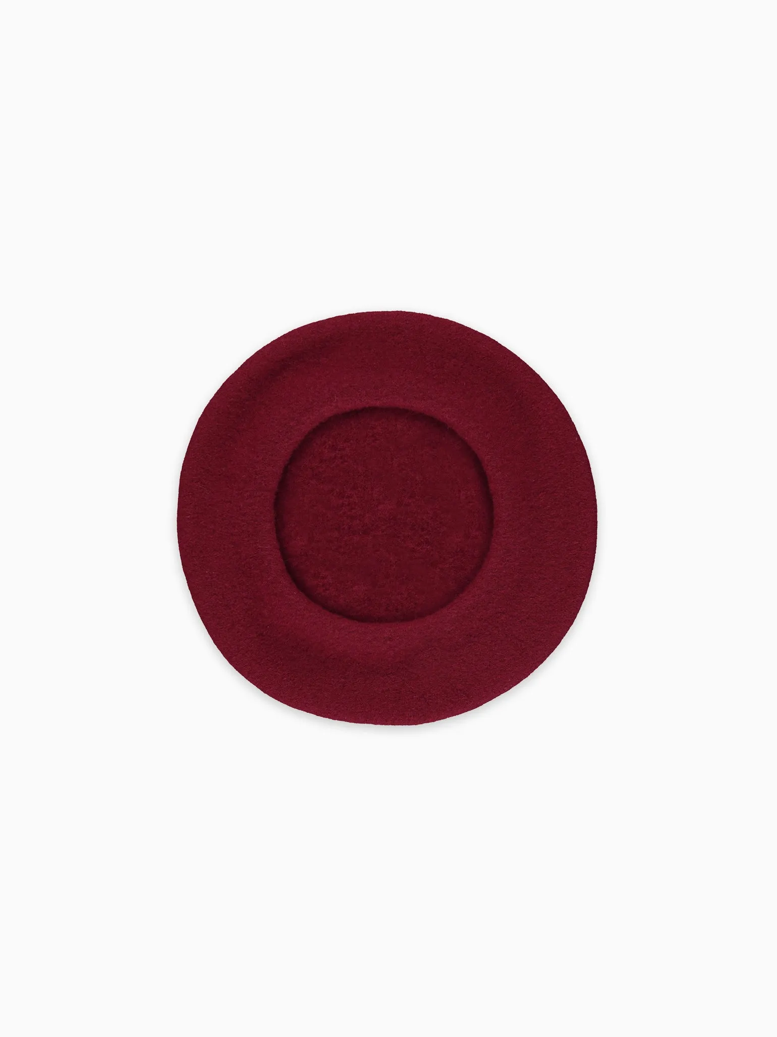 Burgundy Kids Wool Beret