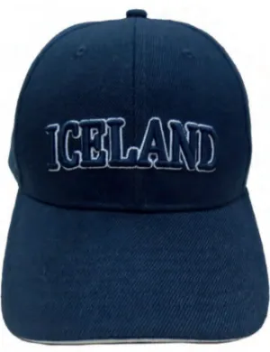 Cap ICELAND Navy silhouett of map