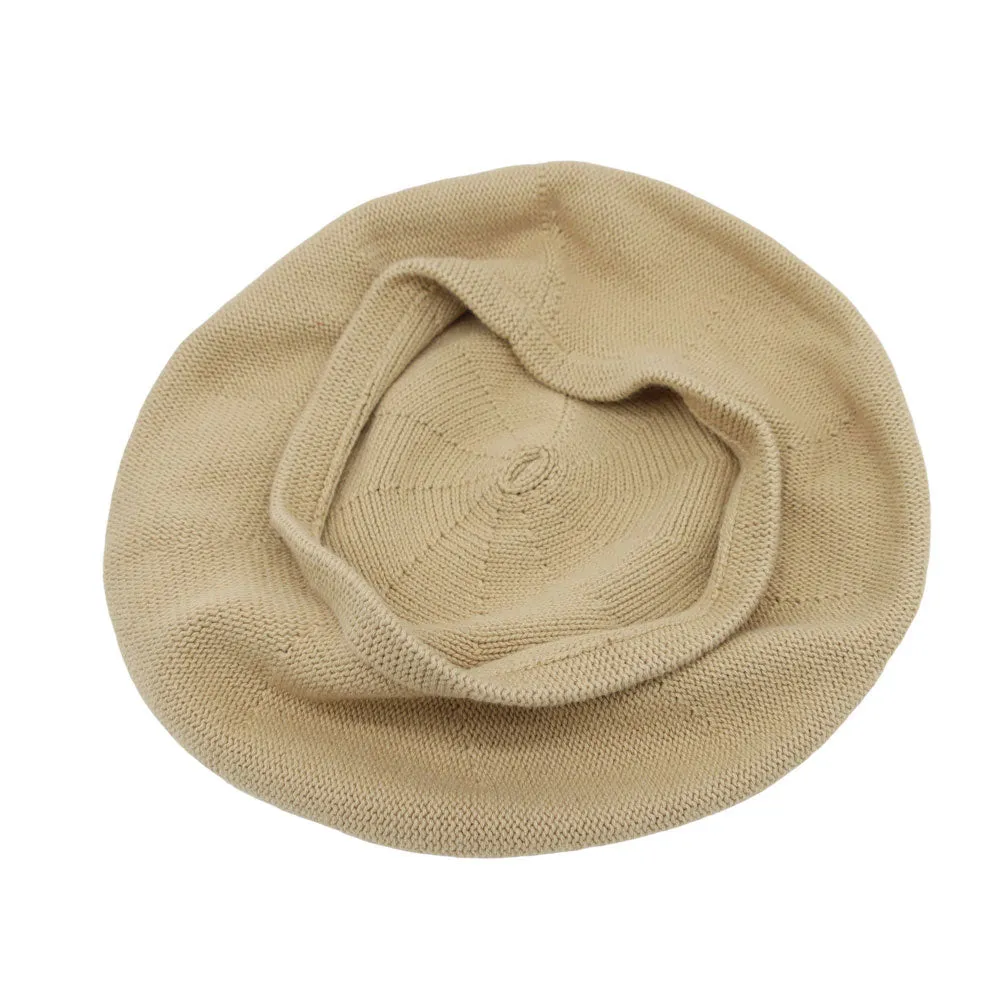 Cotton Beret Hat French Style Lightweight Casual Classic Womens Artist Cap ACF1415