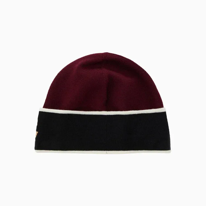 Dual Color Print Logo Beanie (Maroon) - I23304170104644