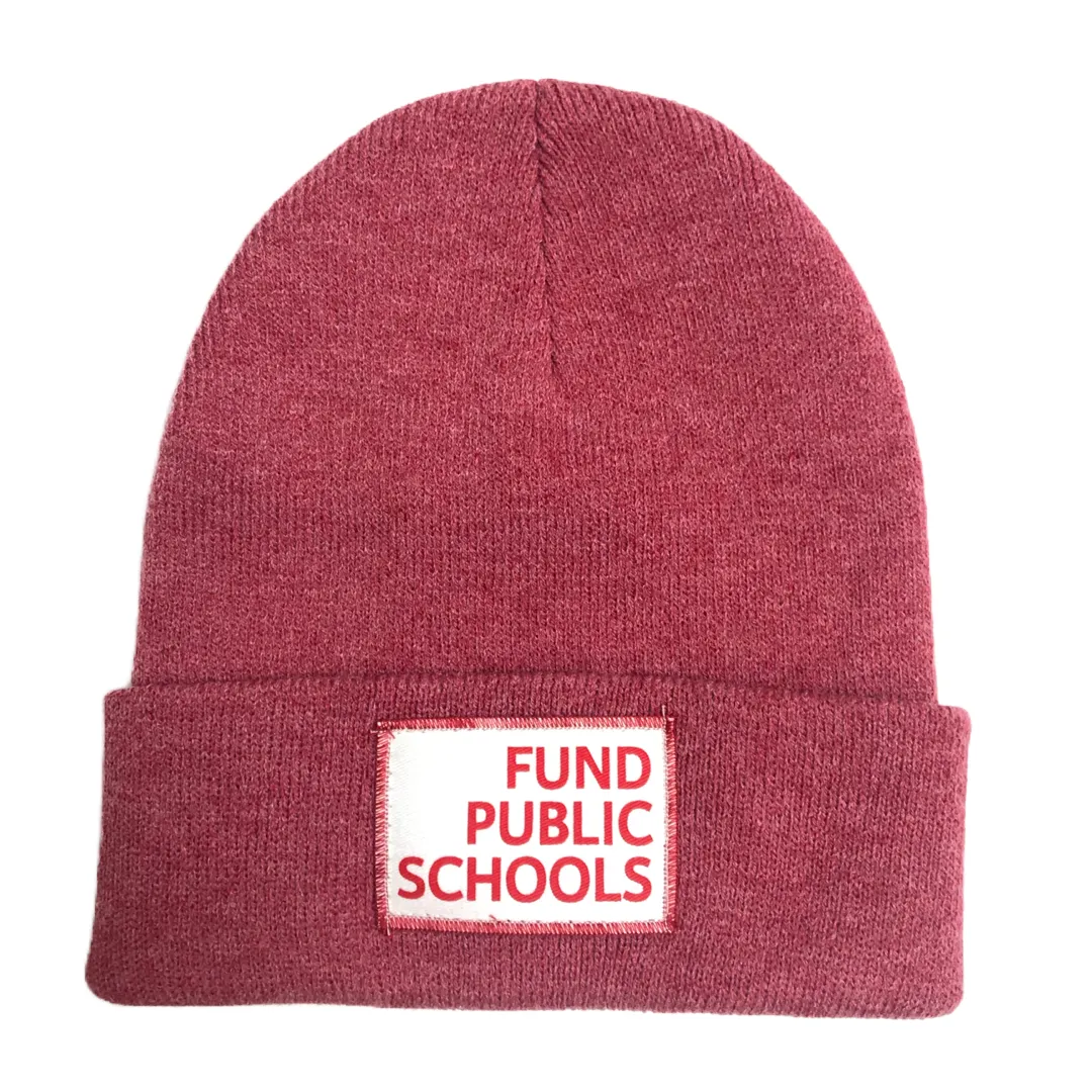 Fund Public Schools Beanie - Heather Red for ED