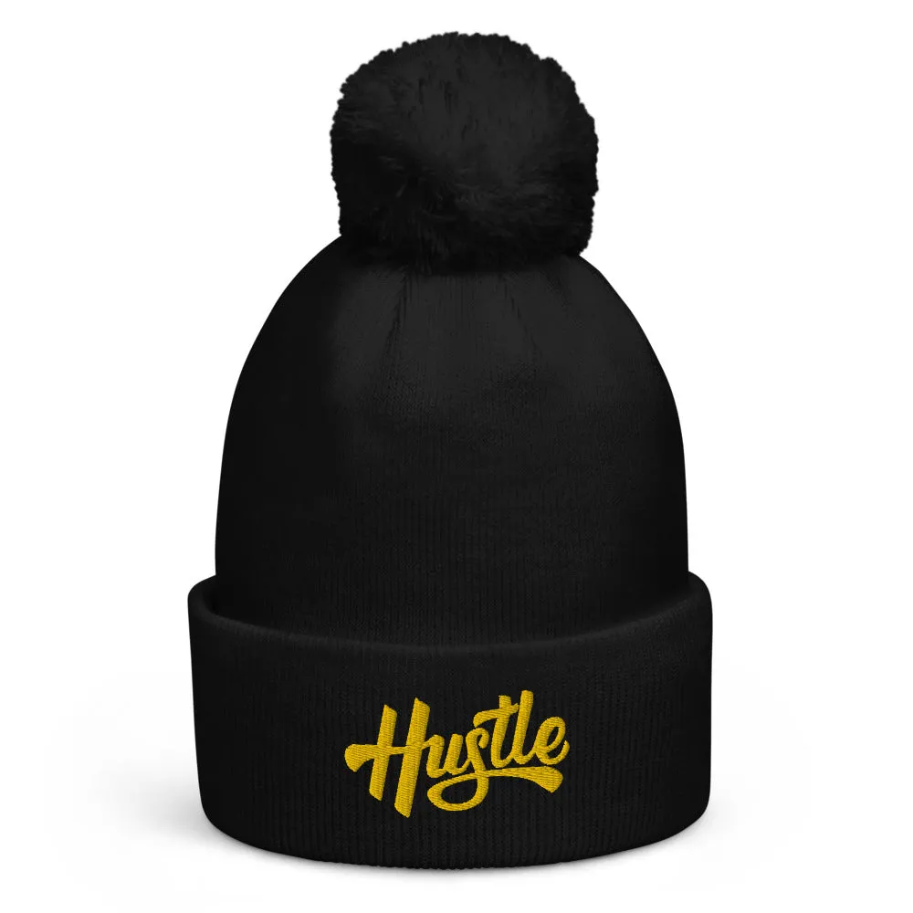 HUSTLE POM POM BEANIE