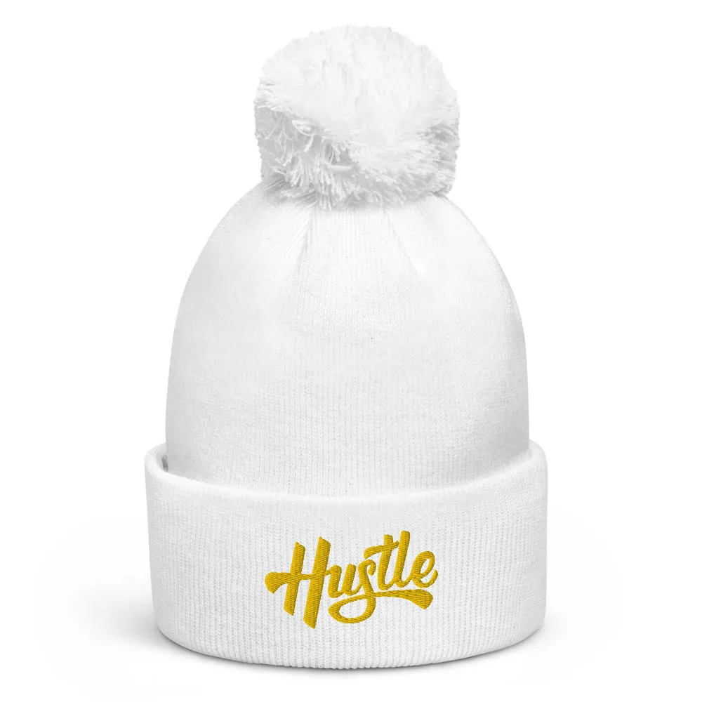 HUSTLE POM POM BEANIE