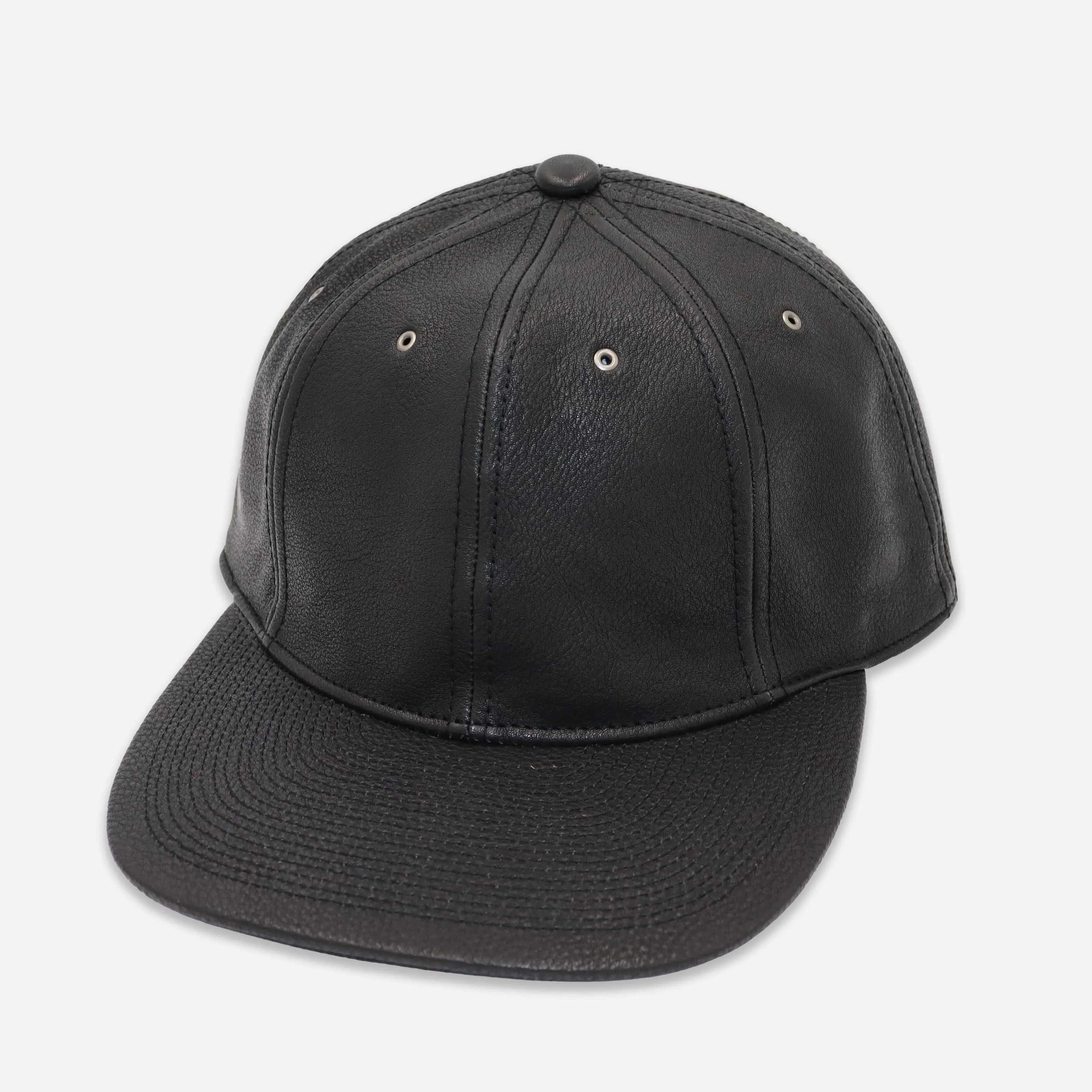 LEATHER CAP - BLACK