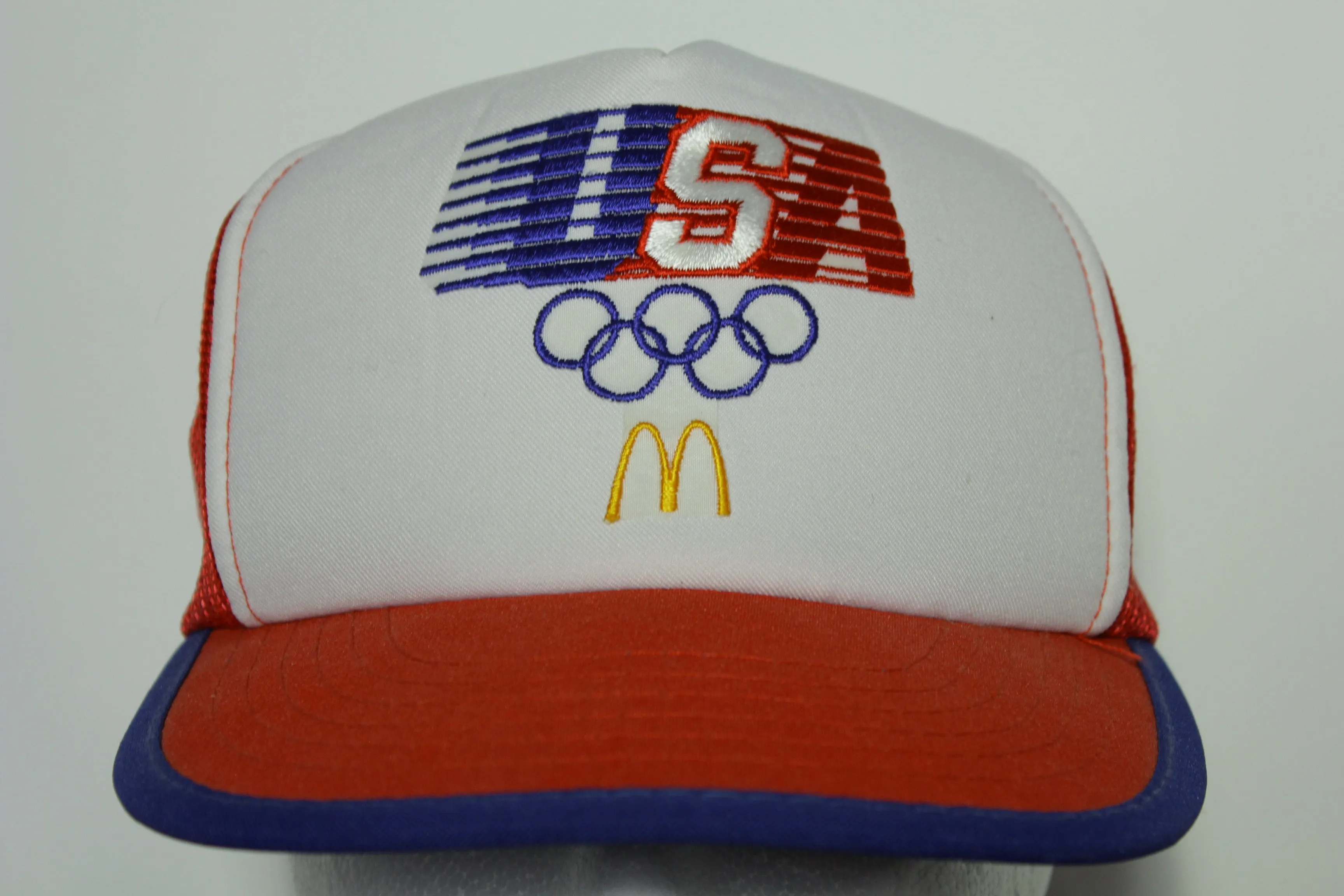 McDonalds USA Olympics 1984 Vintage 80's Automotive Trucker Snapback Adjustable Hat