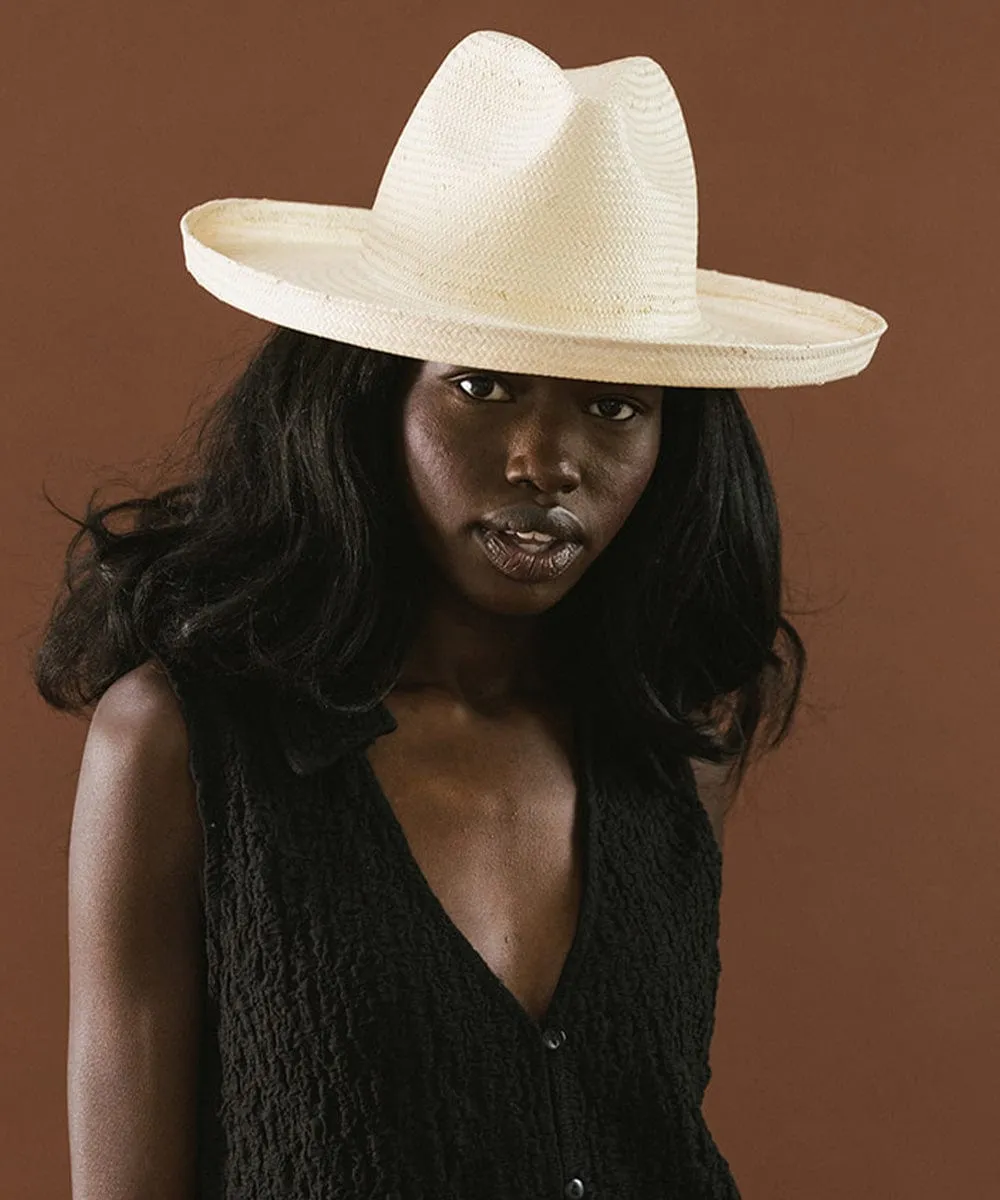 Penny Pencil Brim Fedora - Natural BLEMISHED