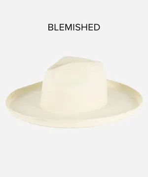 Penny Pencil Brim Fedora - White BLEMISHED