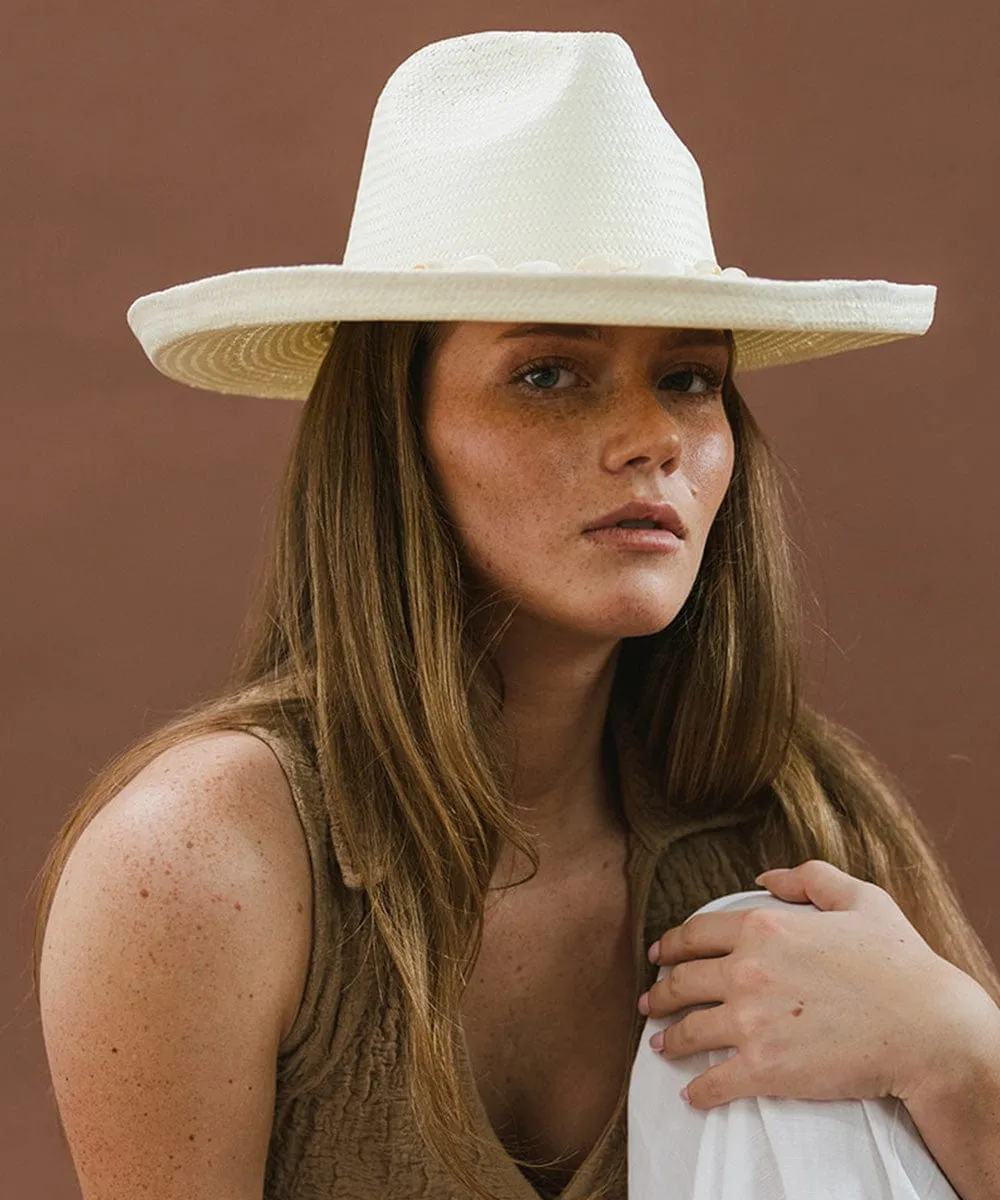 Penny Pencil Brim Fedora - White BLEMISHED