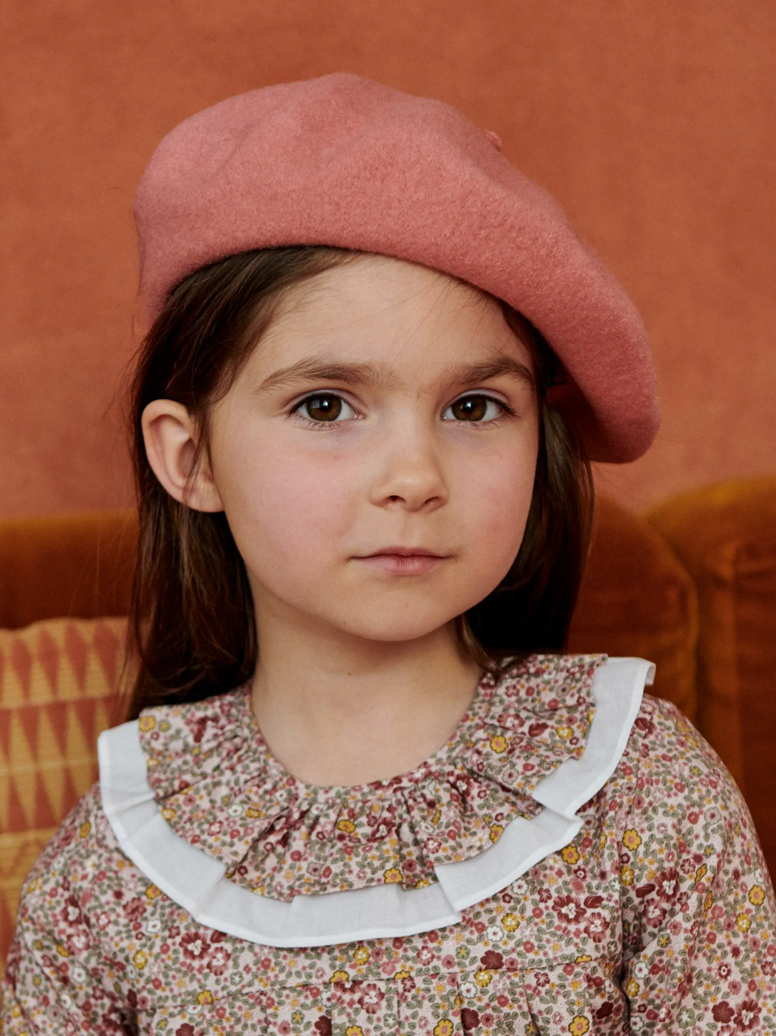 Pink Kids Wool Beret