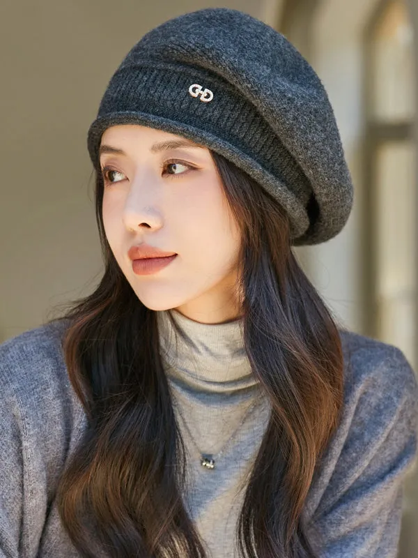 Pleated Beret Hat Knitted Hats