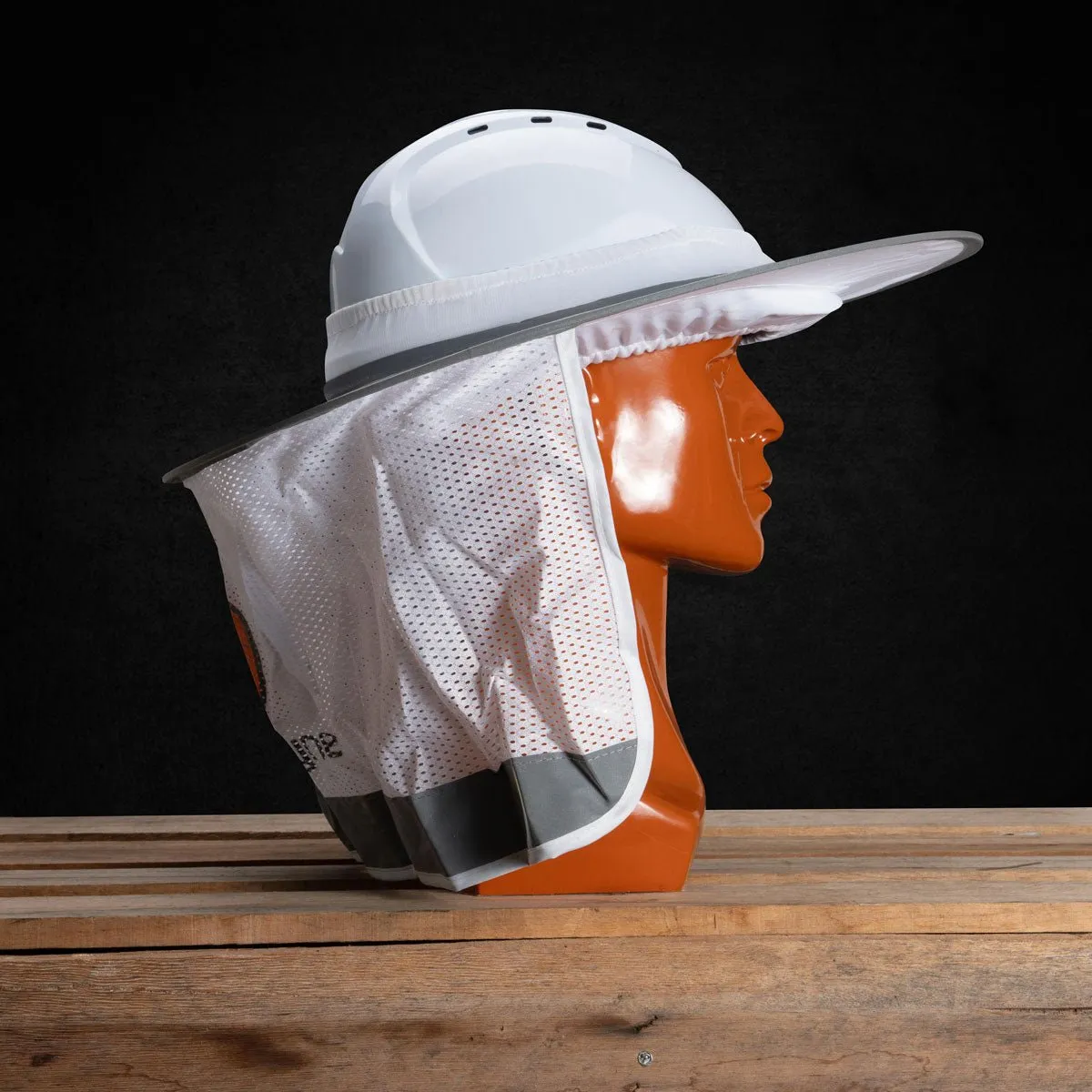 Pop-up Protection for Hard Hats - White