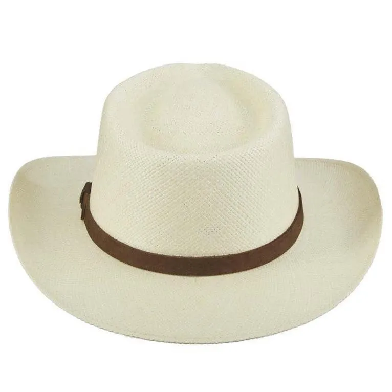 Scala - Outback Panama Hat w- Leather Trim