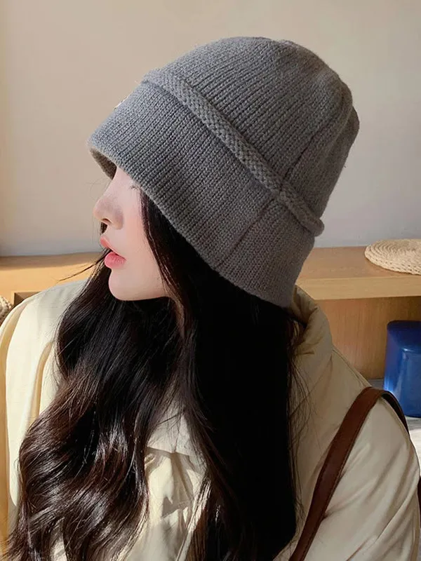 Solid Color Split-Joint Knitted Hats