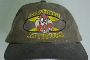 Taz Looney Tunes Appetite For Attitude Vintage 90's Trucker Snapback Adjustable Hat