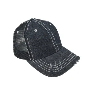 TopHeadwear Denim Mesh Adjustable Cap