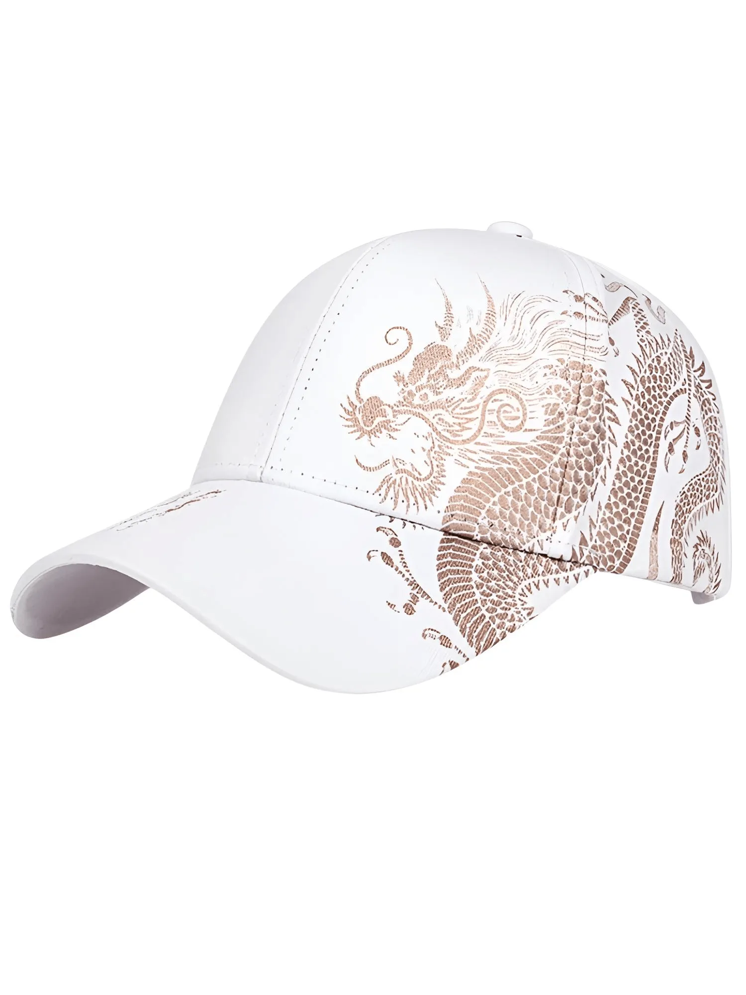 Unisex Golden Dragon Print Baseball Caps