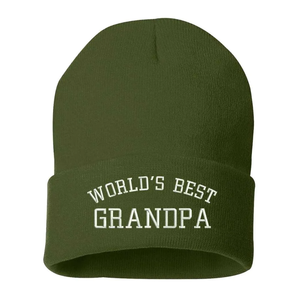 World's Best Grandpa Cuffed Beanie